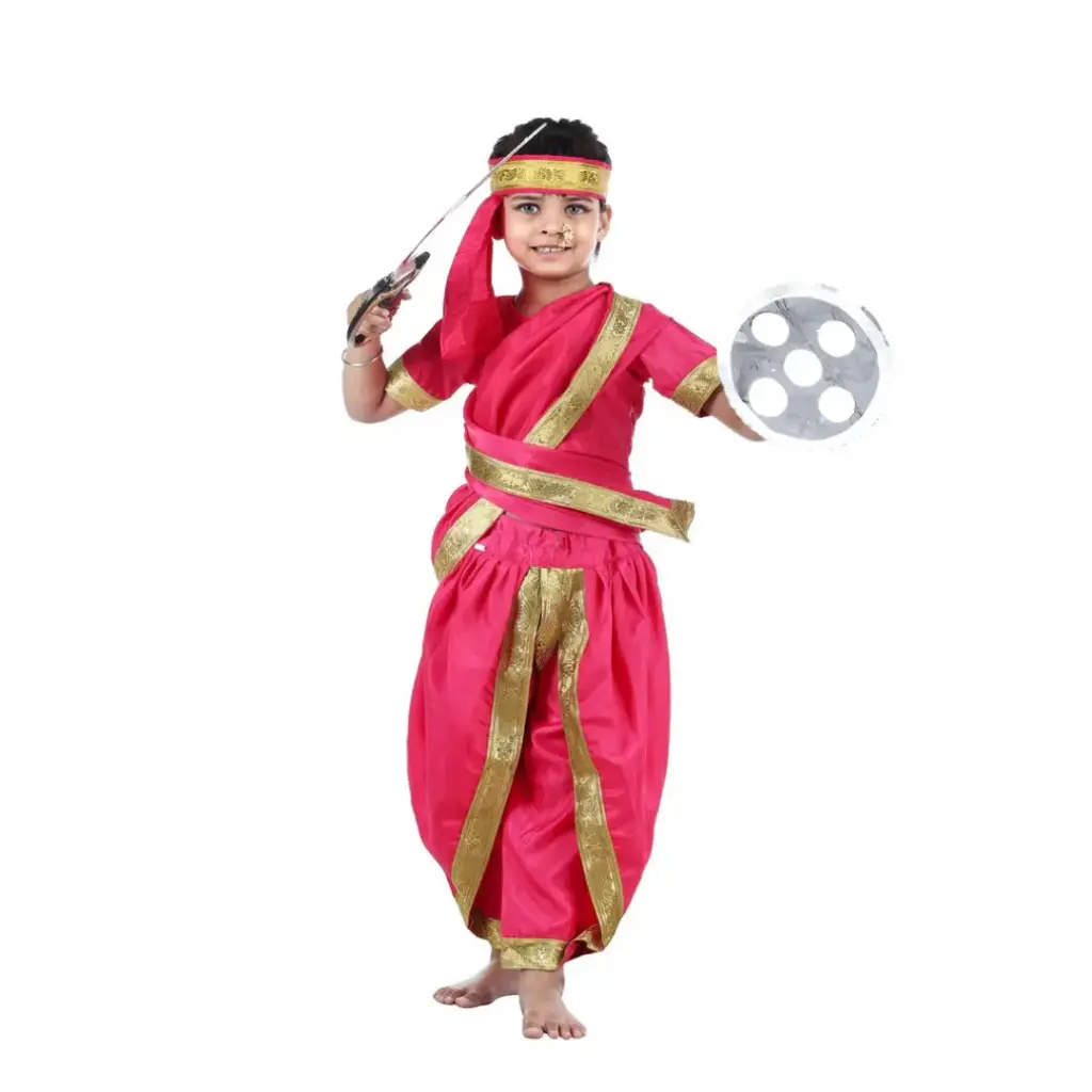 Veera Mangai Velu Nachiyar Costume – Freedom Fighter Fancy Dress for Kids & Adults