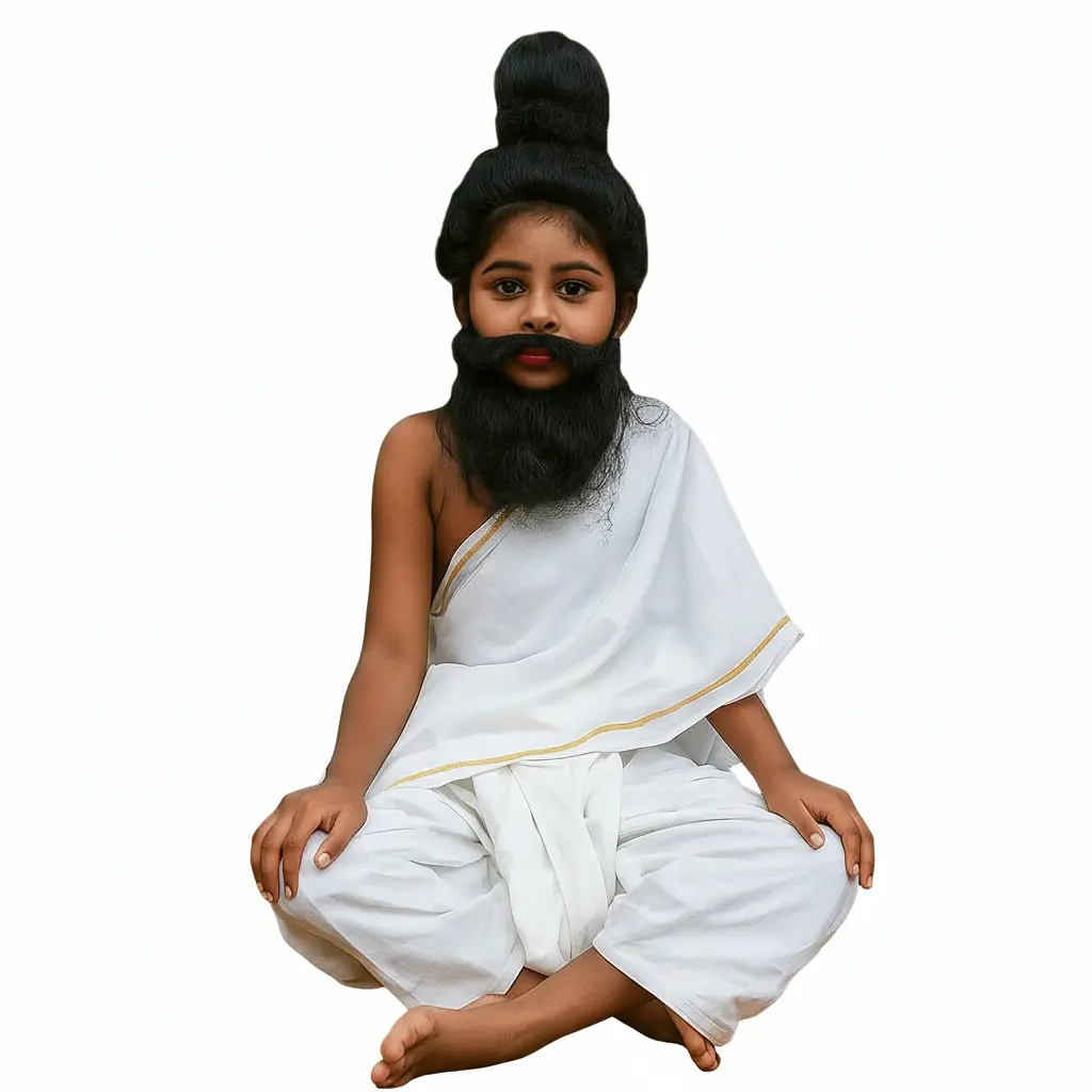 Thiruvalluvar Costume – Traditional Tamil Saint Fancy Dress for Kids & Adults