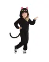 Cat Costume for Kids & Adult Faux Fur Jumpsuit with Hood, Tail & Mitts