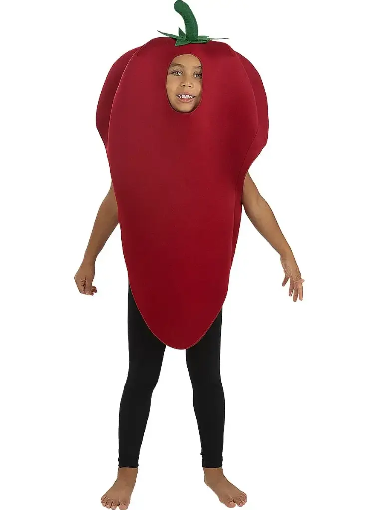 Green & Red Chilli Costume – Spicy Vegetable Dress-Up for Kids & Adults