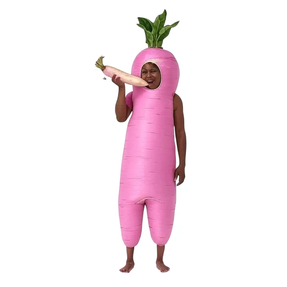 Pink Radish Costume – Unique Vegetable Dress-Up for Kids & Adults