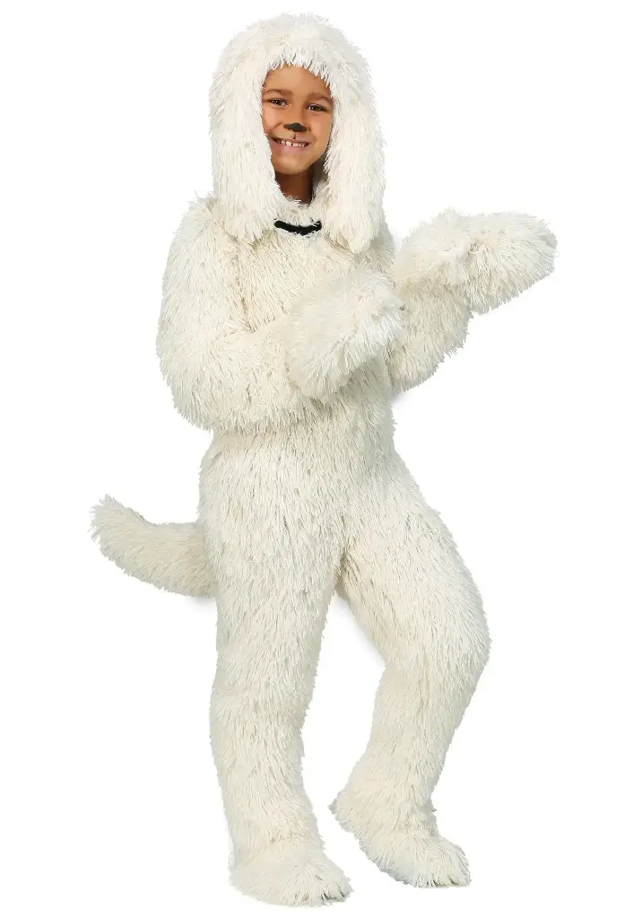 Dog Costume for Kids & Adults – Plush Faux Fur Suit