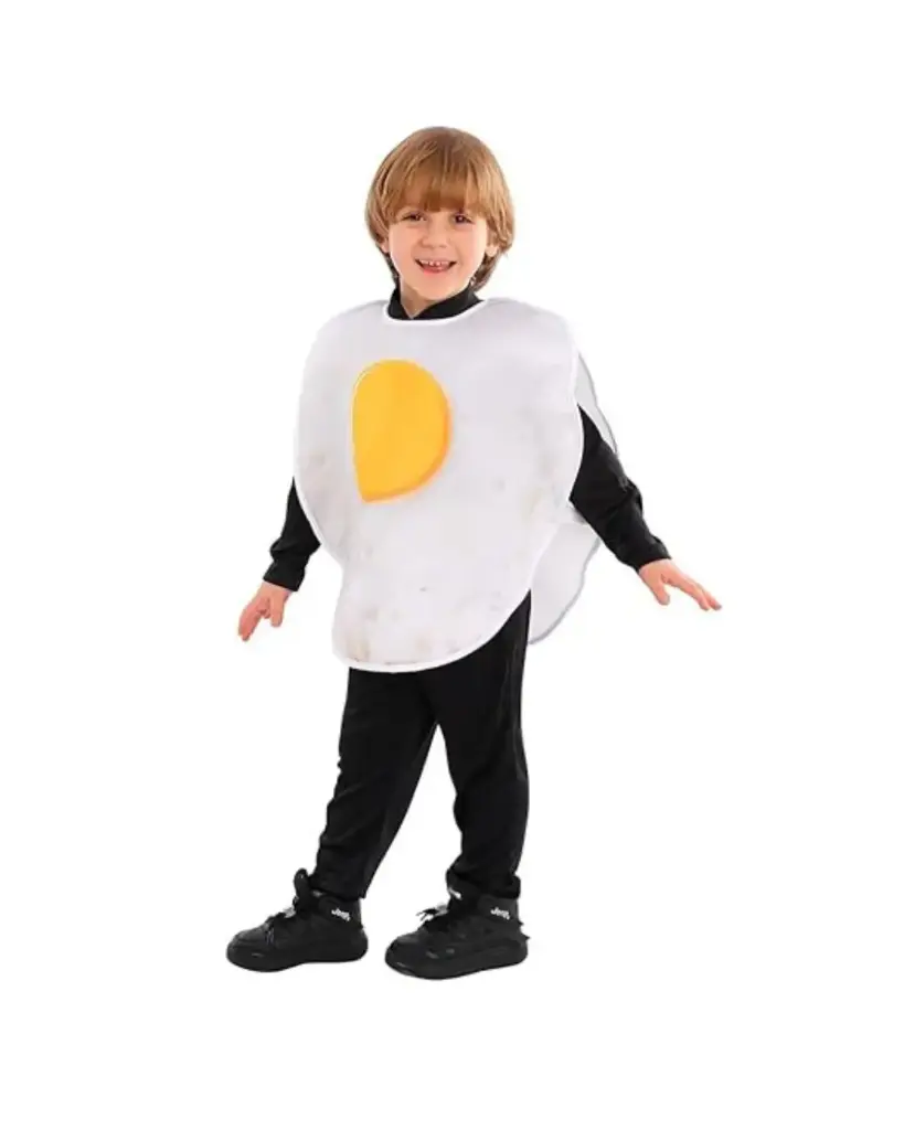 Egg Omlett Costume Rental - Printed Fleece & Foam Fancy Dress