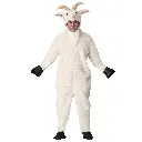 Goat Costume | Faux Fur Jumpsuit with Hooves, Horns & Beard