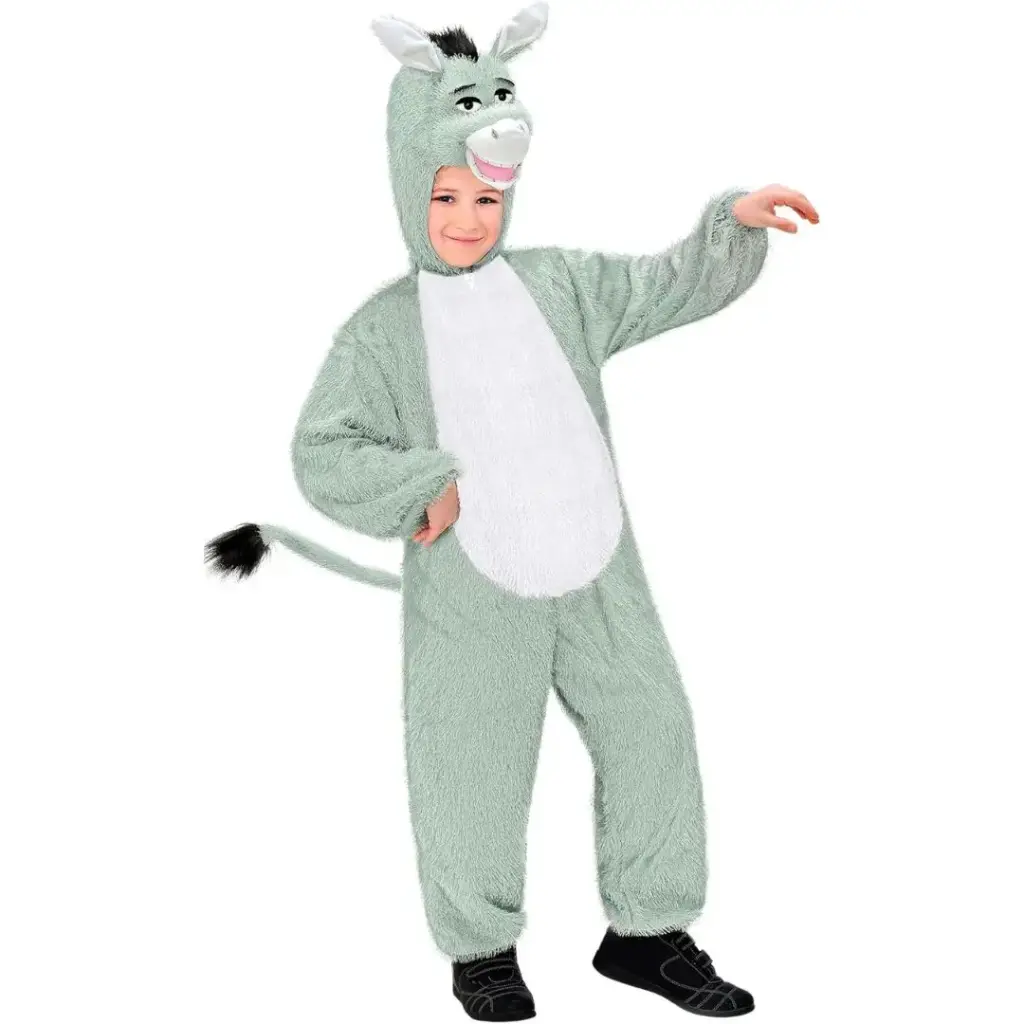Ash Donkey Costume for Rental – Charming Spotted Plush Jumpsuit