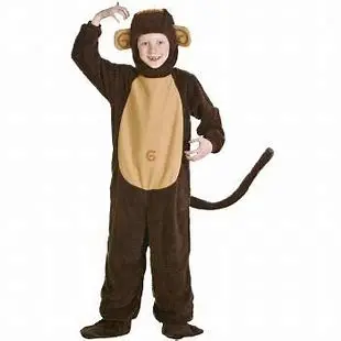 Brown Monkey Costume Rental for Kids & Adults – Spotted Fleece Outfit