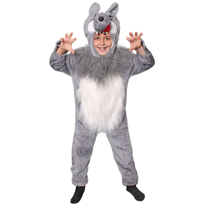Wolf Costume Rental – Spotted Plush Outfit for Kids & Adults