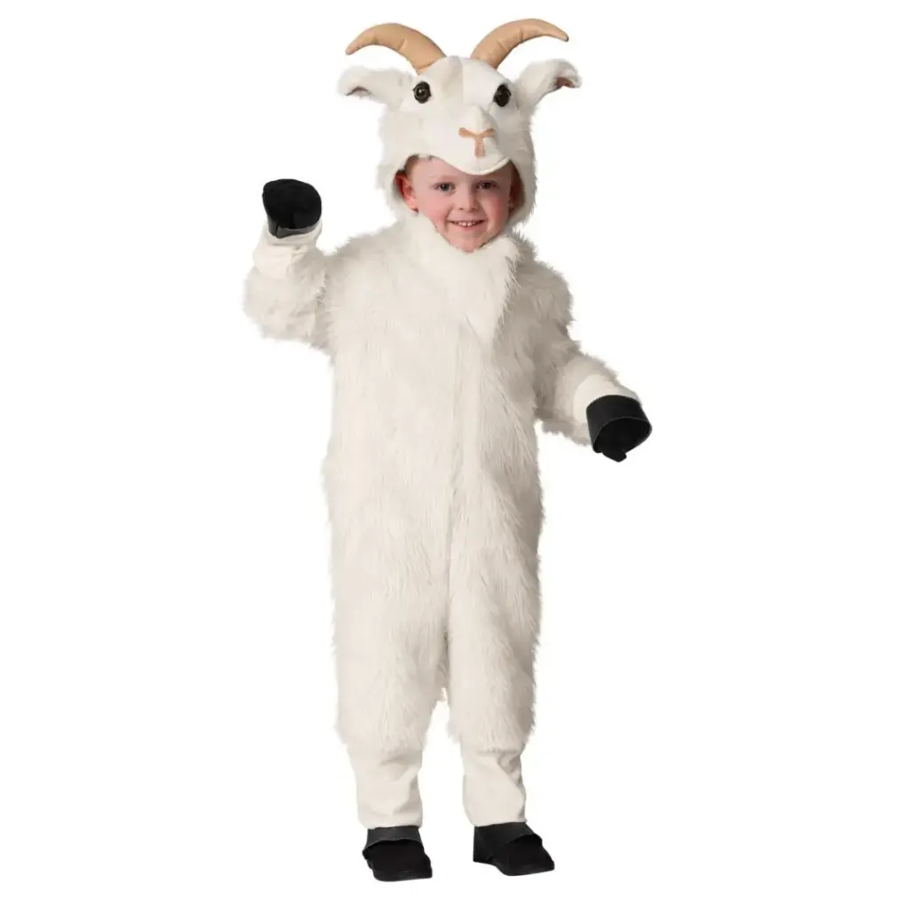 Fur Goat Costume Rental for Kids & adults– Plush Farm Animal Fancy Dress