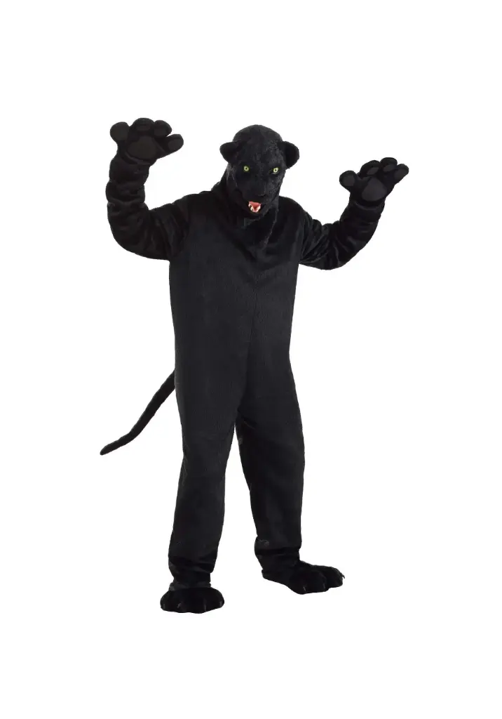 Black Panther Costume for Kids & adults– Faux Fur Suit with Moveable Jaw