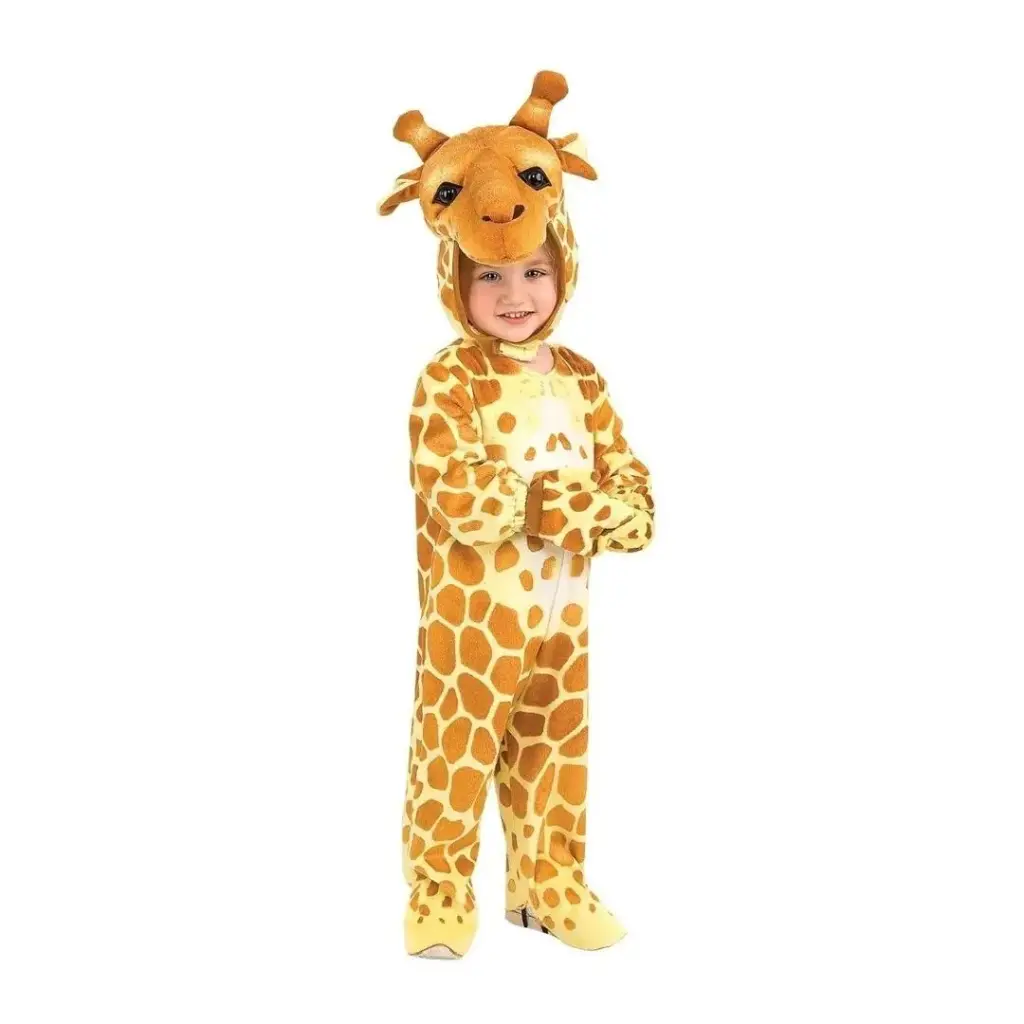 Giraffee Costume – Hooded Jumpsuit with Tail & Mask, Full Front Zipper