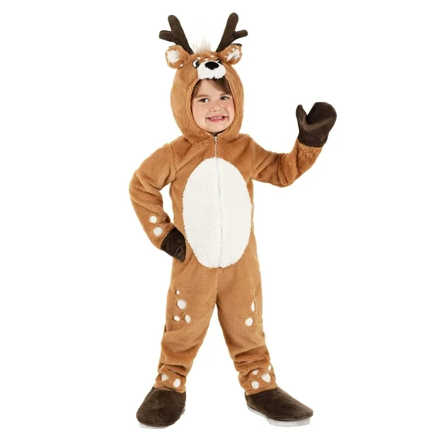 Brown Deer Costume for Kids & adults– Plush Animal Jumpsuit