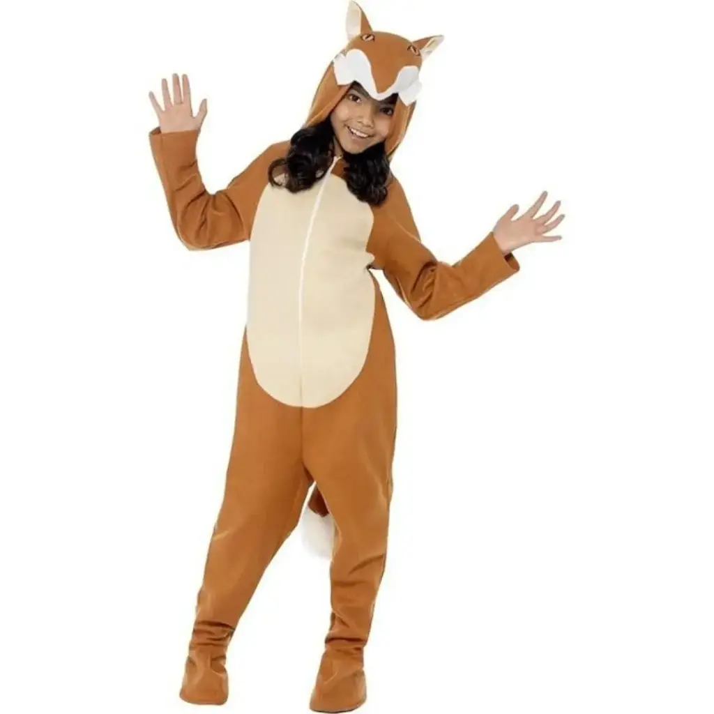 Golden Brown Fox Costume for Kids & adults– Plush Fancy Dress