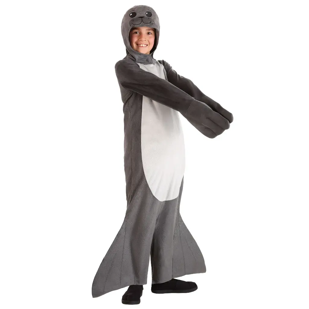Ash Seal Costume for Kids & adult – Plush Marine Animal Dress-Up