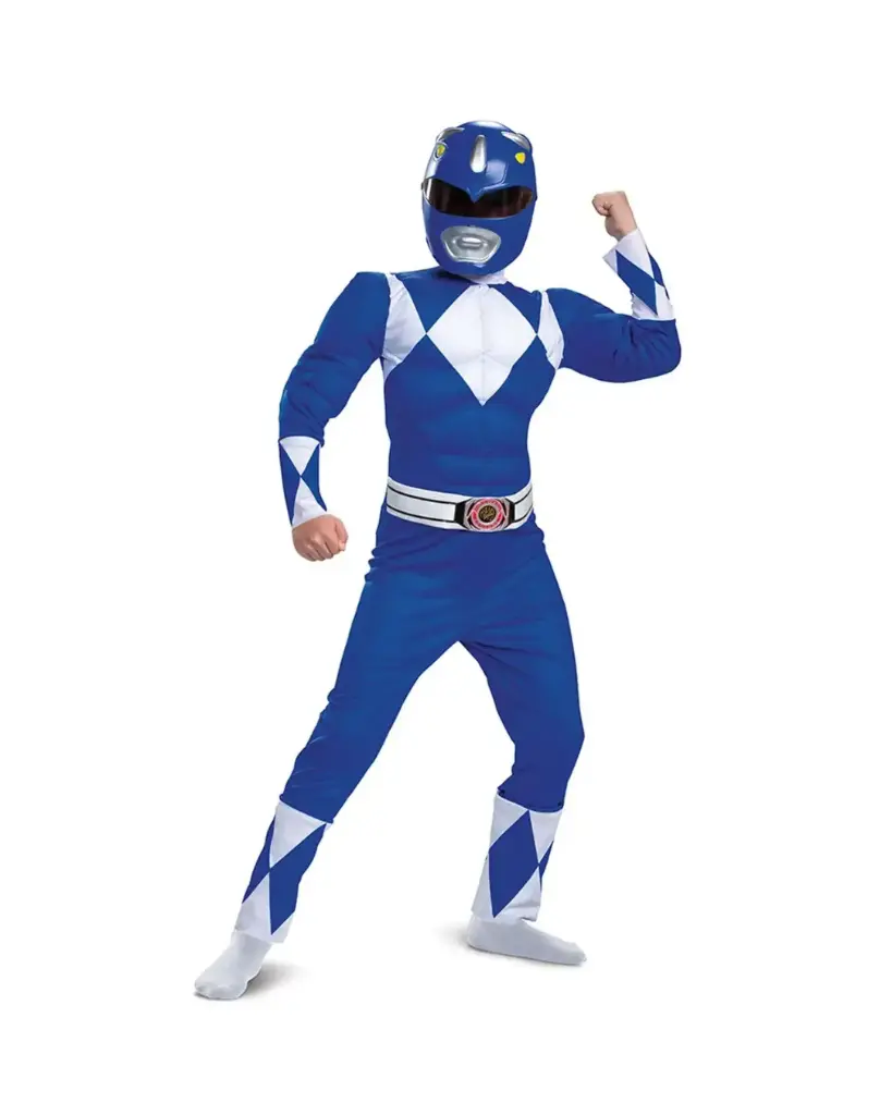 Blue Ranger Costume for Kids & adults– Action Hero Fancy Dress