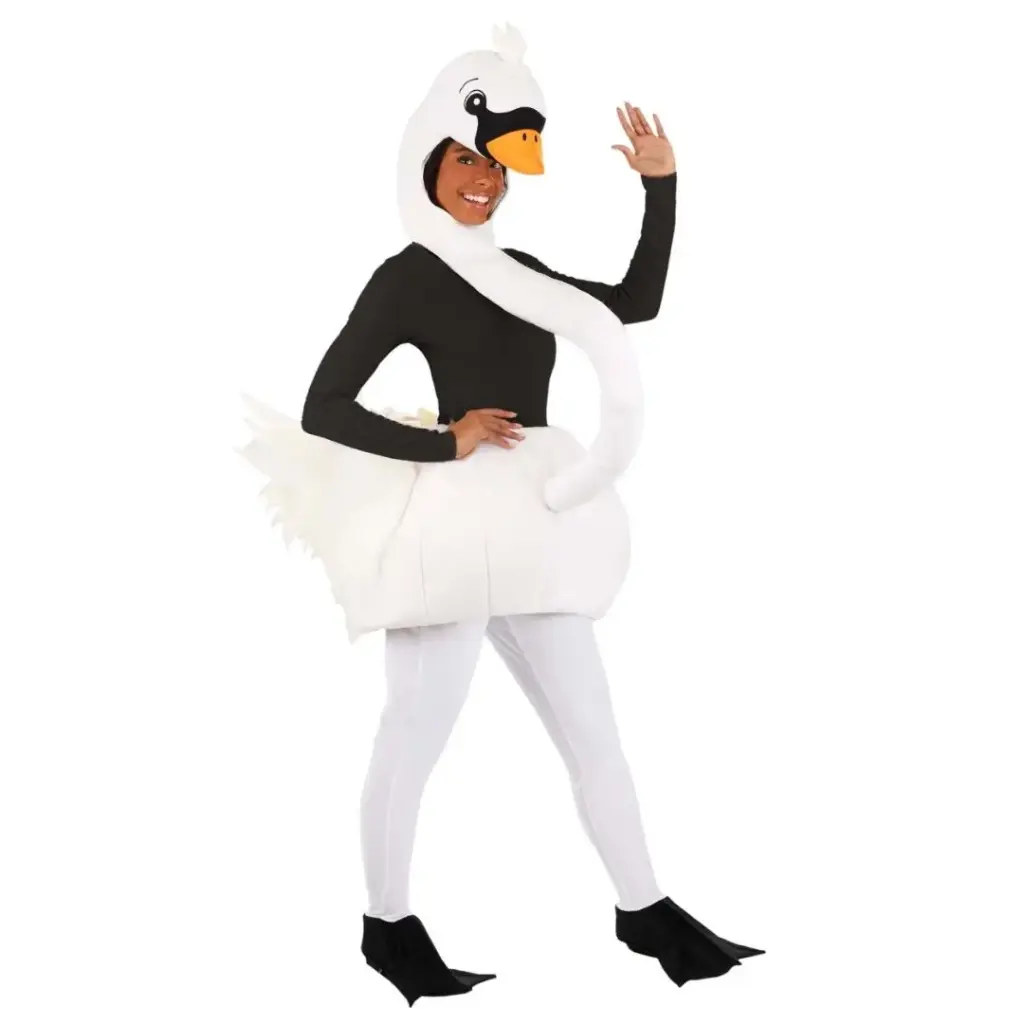 White Swan Costume for Kids & adults– Elegant Bird Fancy Dress