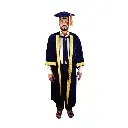 Black Graduation Gown-Velvet