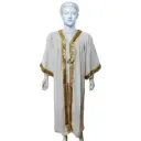 White Velvet Graduation Gown for Rental– Elegant Academic Regalia for Graduates