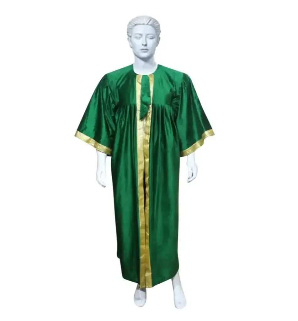 Turquoise Green Velvet Graduation Gown For Rental– Premium Academic Regalia for Graduates