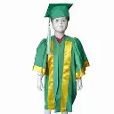Turquoise Green Graduation Gown-Velvet