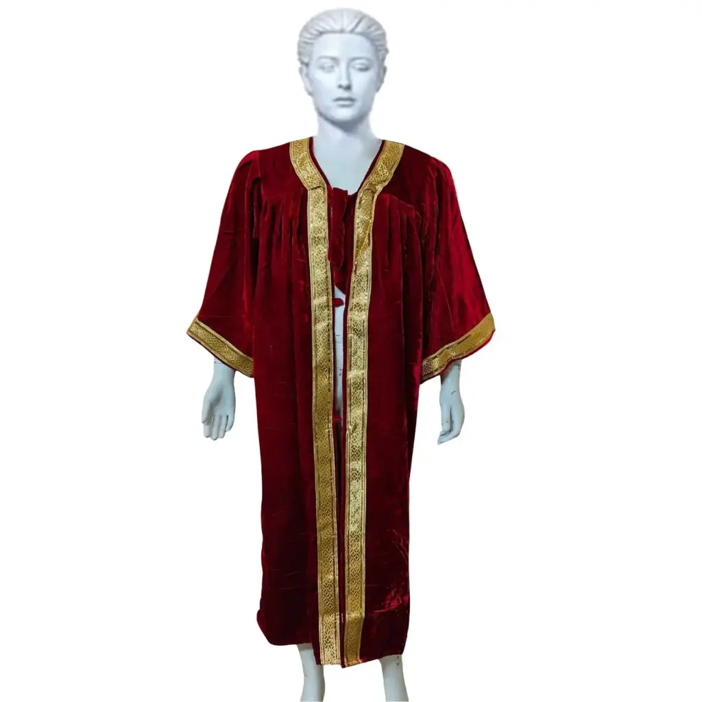 Maroon color Graduation Gown-Velvet
