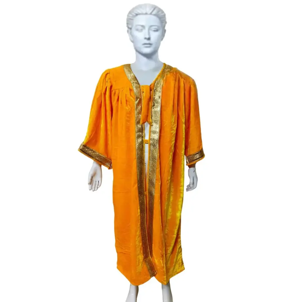 Yellow Velvet Graduation Gown For Rental– Premium Academic Regalia for Graduates