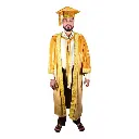 Yellow color Graduation Gown-Velvet