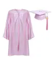 Pink & White Graduation Gown-Kids Satin 