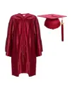 Maroon Color Graduation Gown-Kids Satin 