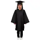 Black Graduation Gown-kids Matte 