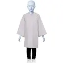 White Matte Graduation Gown for Kids Rental– Elegant Academic Attire