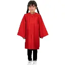 Red Color Graduation Gown-kids Matte