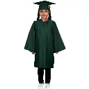 Forest Green Graduation Gown-kids Matte 