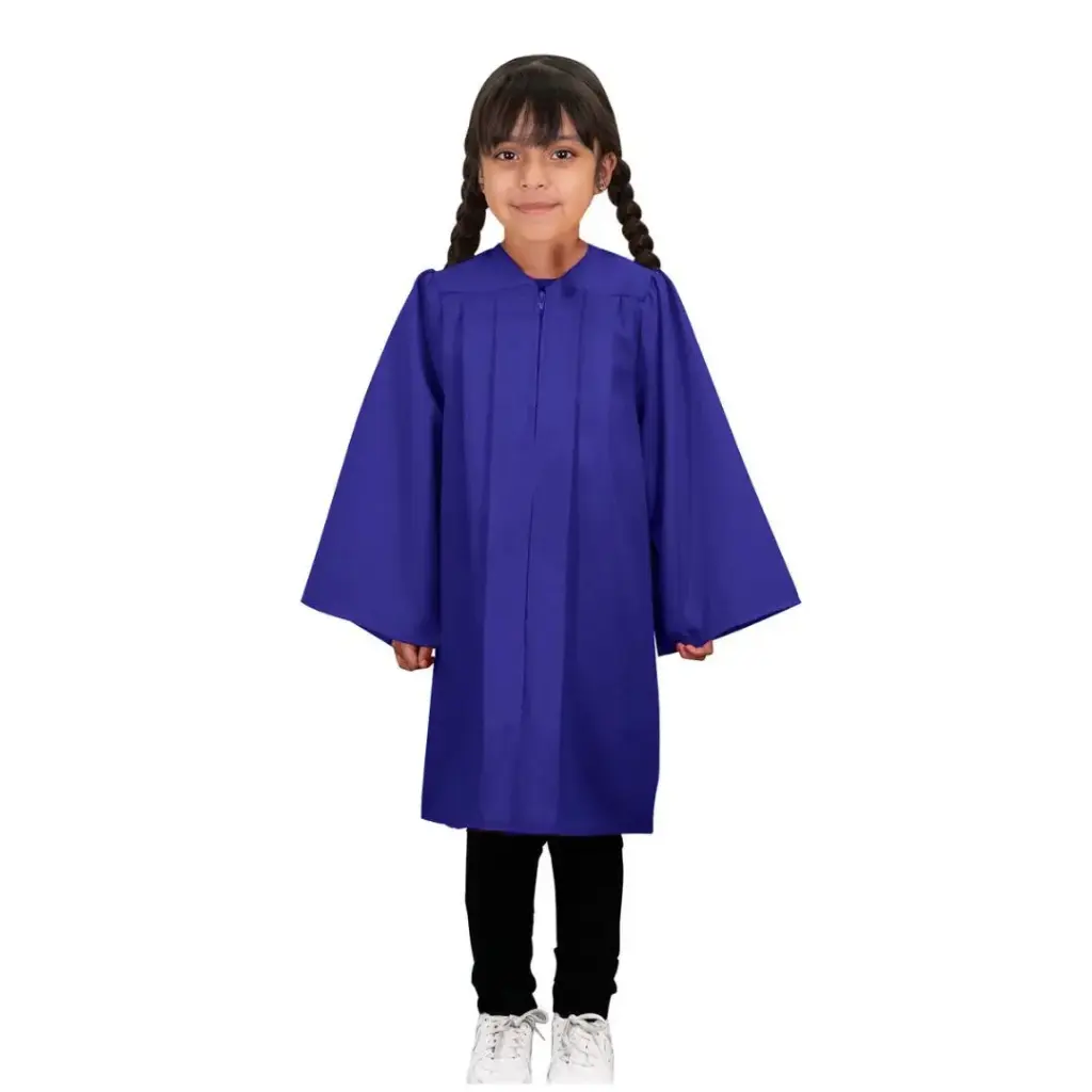 Purple Color Graduation Gown-kids Matte 