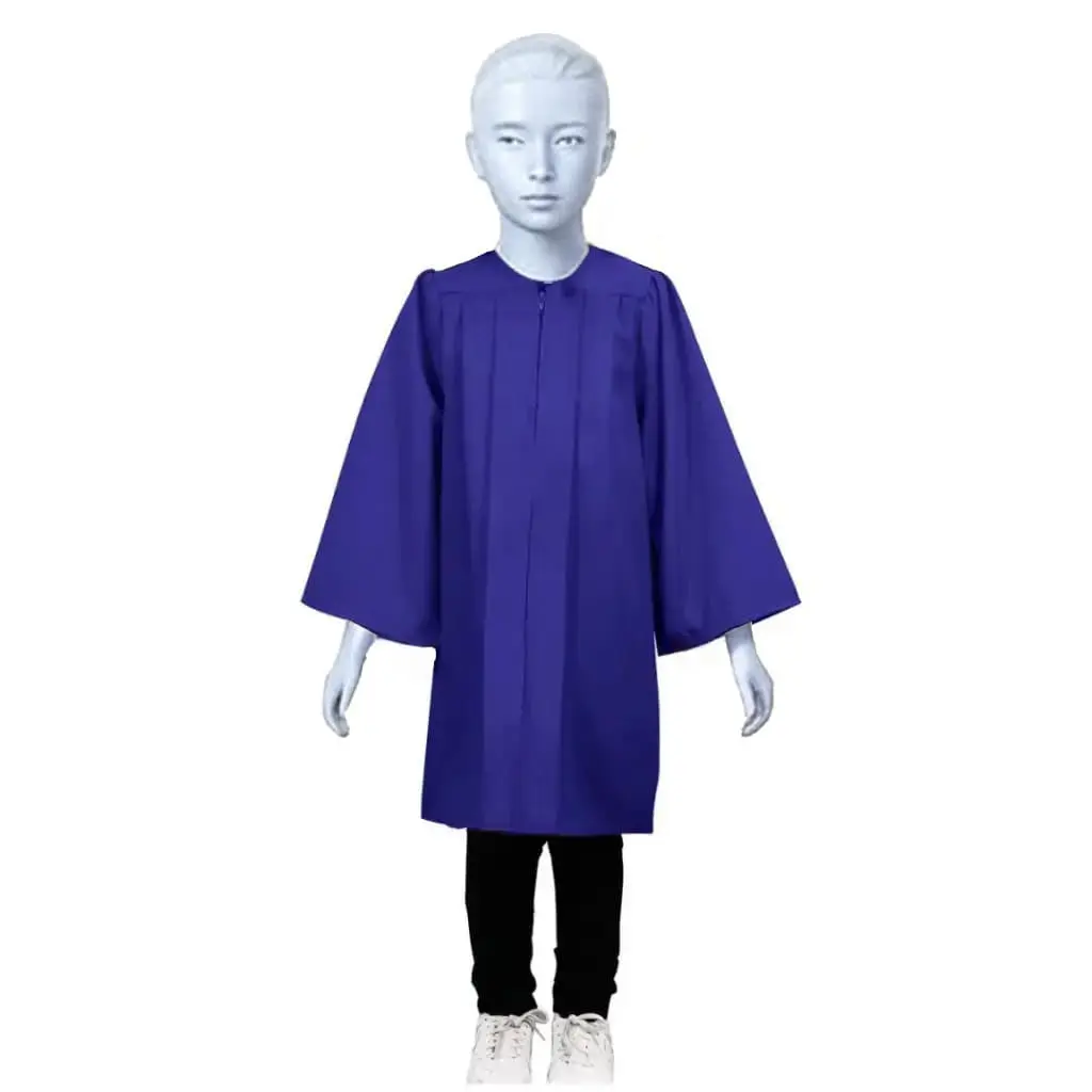 Purple Color Graduation Gown-kids Matte 