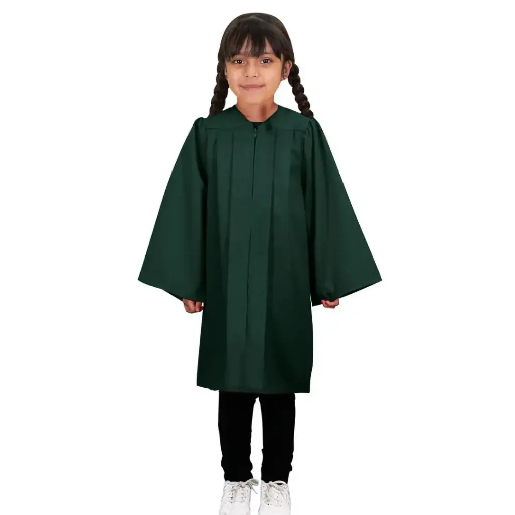 Turquoise Green Graduation Gown-kids Matte