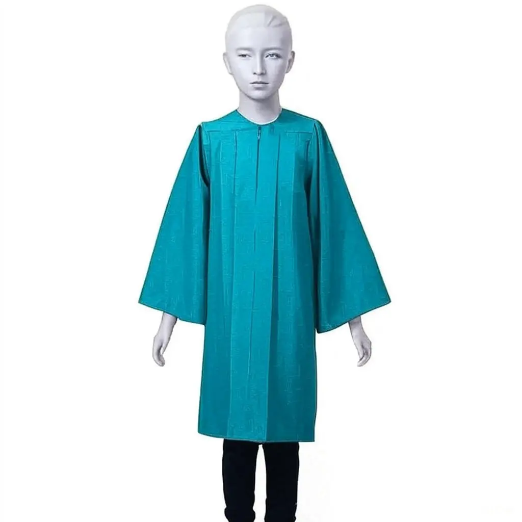 Turquoise Green Matte Graduation Gown for Kids Rental– Elegant Academic Attire