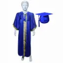 Royal Blue Graduation Gown-Adult Satin 