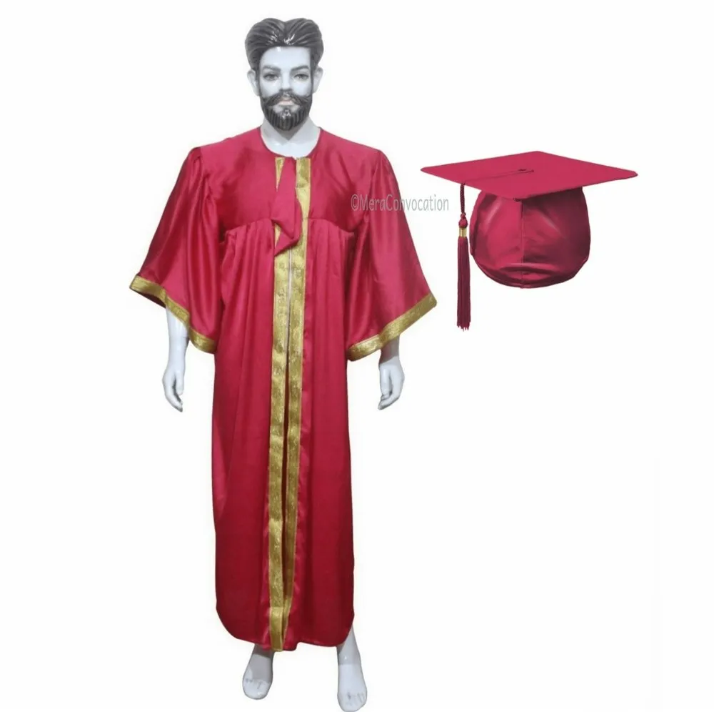 Pink Graduation Gown-Adult Satin 