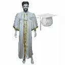  White Graduation Gown-Adult Satin 