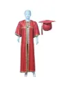 Red Satin Graduation Gown for Adults Rental– Elegant Academic Attire