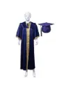 Dark Blue Graduation Gown-Adult Satin 