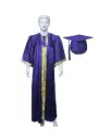 Purple Satin Graduation Gown for Adults Rental– Elegant Academic Regalia