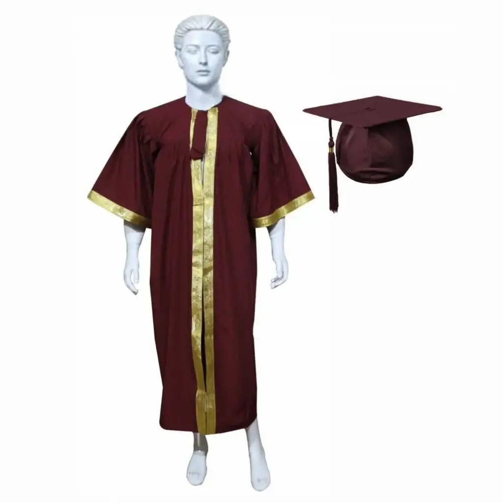 Maroon Graduation Gown-Adult Satin 
