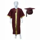 Maroon Graduation Gown-Adult Satin 