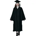Black Graduation Gown-Adult Matte 