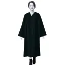 Black Matte Adult Graduation Gown – Elegant Academic Regalia