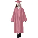 Pink & White Graduation Gown-Adult Matte 