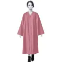 Pink & White Matte Graduation Gown for Adults – Elegant Academic Regalia