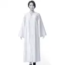 White Matte Graduation Gown for Adults – Elegant Academic Regalia