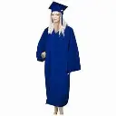 Dark Blue Graduation Gown-Adult Matte